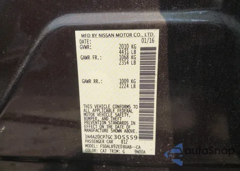 2016 Nissan Leaf S z USA, uszkodzony, nr VIN 1N4AZ0CP7GC305559